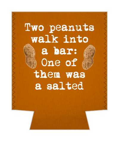 two peanuts walk into a bar one of them was a salted pun stickers, magnet