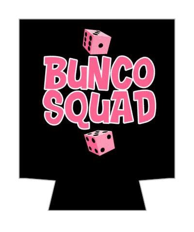 two pink dice bunco squad black stickers, magnet