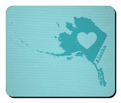 us state heart silhouette alaska stickers, magnet