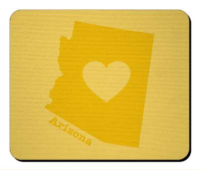 us state heart silhouette arizona stickers, magnet