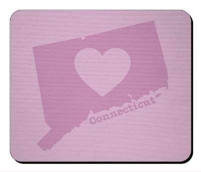 us state heart silhouette connecticut stickers, magnet
