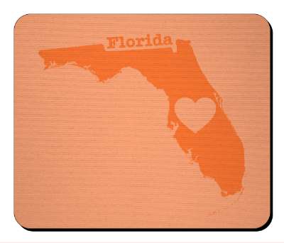 us state heart silhouette florida stickers, magnet