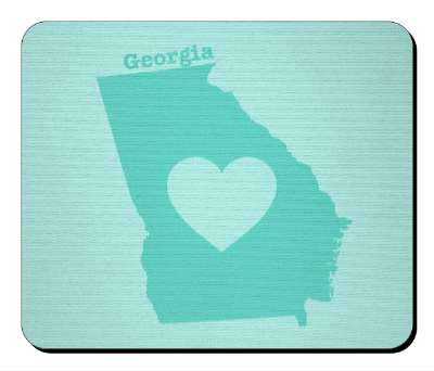 us state heart silhouette georgia stickers, magnet