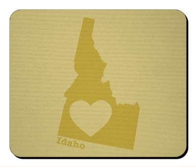 us state heart silhouette idaho stickers, magnet
