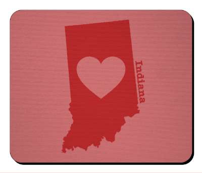 us state heart silhouette indiana stickers, magnet
