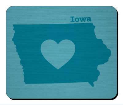 us state heart silhouette iowa stickers, magnet