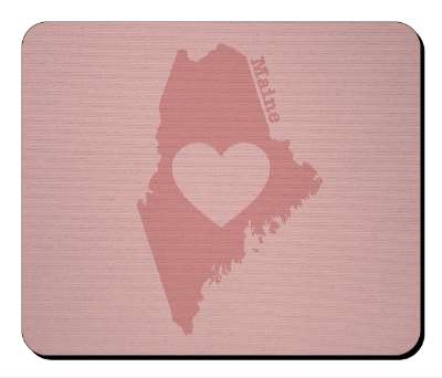 us state heart silhouette maine stickers, magnet
