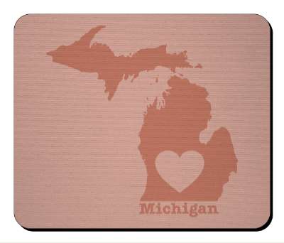 us state heart silhouette michigan stickers, magnet