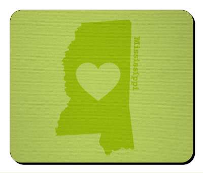 us state heart silhouette mississippi stickers, magnet