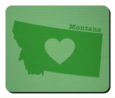 us state heart silhouette montana stickers, magnet