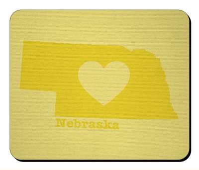 us state heart silhouette nebraska stickers, magnet