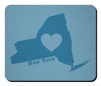 us state heart silhouette new york stickers, magnet