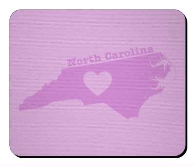 us state heart silhouette north carolina stickers, magnet