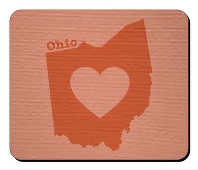 us state heart silhouette ohio stickers, magnet