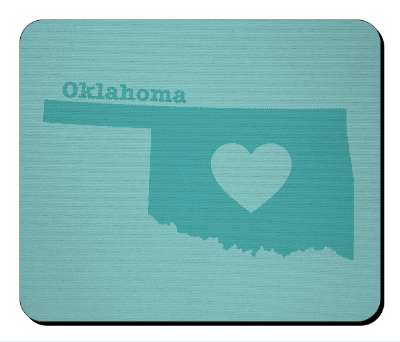 us state heart silhouette oklahoma stickers, magnet
