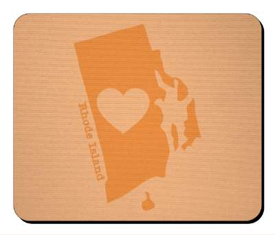 us state heart silhouette rhode island stickers, magnet