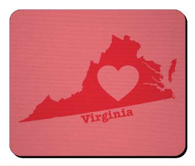 us state heart silhouette virginia stickers, magnet
