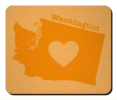 us state heart silhouette washington stickers, magnet