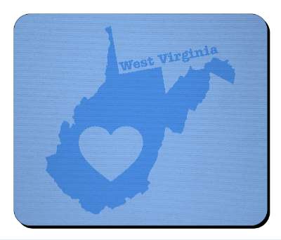 us state heart silhouette west virginia stickers, magnet