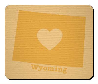 us state heart silhouette wyoming stickers, magnet