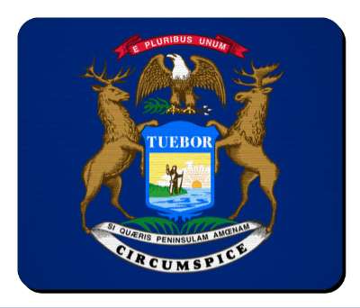 usa state flag michigan stickers, magnet
