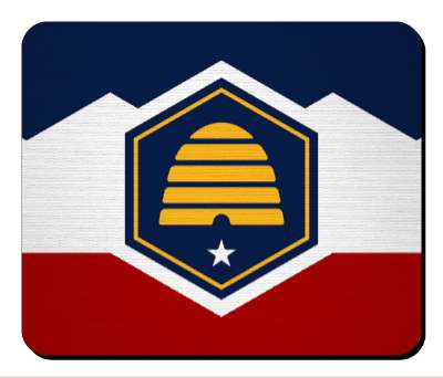 usa state flag utah beehive stickers, magnet