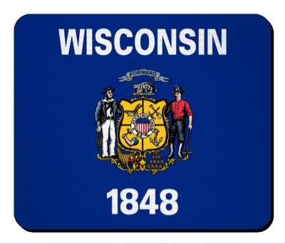 usa state flag wisconsin stickers, magnet