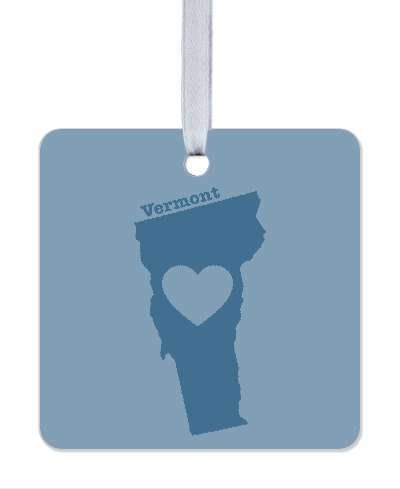 vermont state silhouette heart stickers, magnet