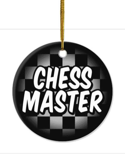 vignette chess master checkerboard stickers, magnet