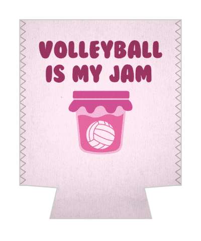 volleyball is my jam jelly wordplay funny sports humor stickers, magnet