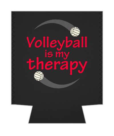 volleyball is my therapy red circle balls stickers, magnet