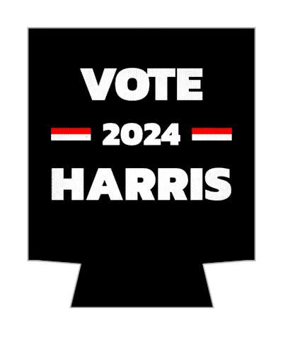 vote 2024 harris democrat president black red white stickers, magnet
