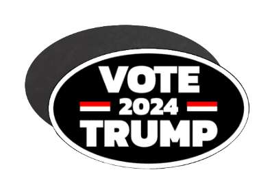 vote 2024 trump black oval usa gop stickers, magnet