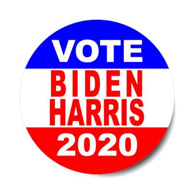 vote biden harris 2020 classic red white blue sticker