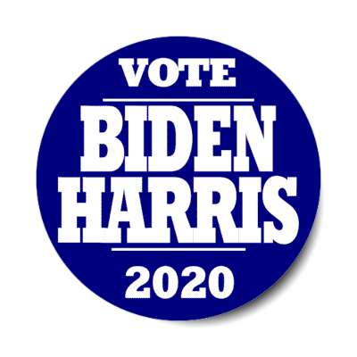 vote biden harris 2020 dark blue white sticker