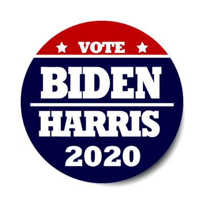 vote biden harris 2020 deep red dark blue sticker