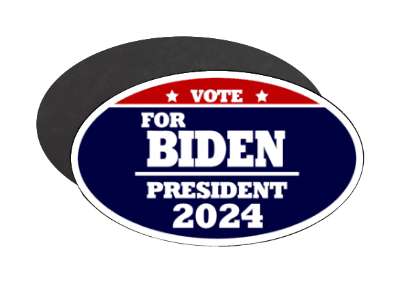 vote for biden president 2024 red white blue oval usa democrat stickers, magnet