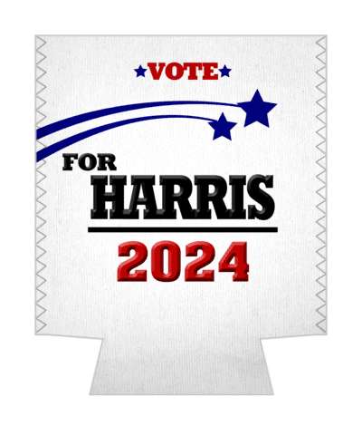 vote for harris 2024 two blue stars with lines stickers, magnet