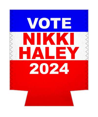 vote for nikki haley 2024 white red blue classic campaign usa stickers, magnet