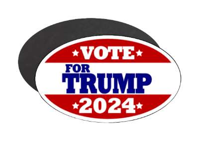 vote for trump 2024 stars red white blue classic oval usa gop stickers, magnet