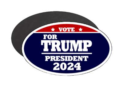 vote for trump president 2024 red white blue classic oval usa gop stickers, magnet