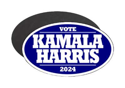 vote kamala harris 2024 blue white stickers, magnet