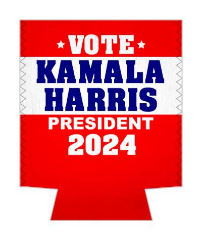 vote kamala harris 2024 chunky words red white blue political stickers, magnet