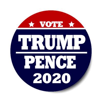 vote trump pence 2020 deep red dark blue sticker