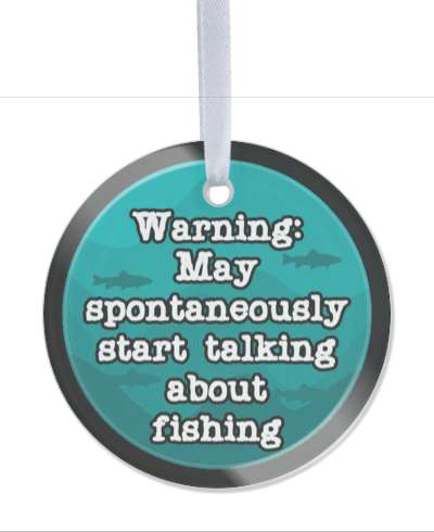 warning may spontaneously start talking about fishing underwater fish silhouettes stickers, magnet