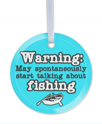 warning may spontaneously start talking about light blue fishing rowboat silhouette stickers, magnet