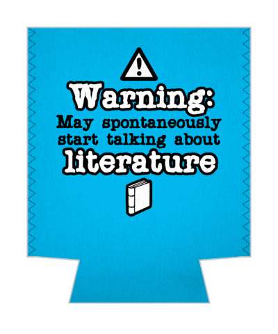 warning may spontaneously start talking about literature blue stickers, magnet