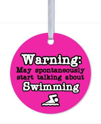 warning may spontaneously start talking about swimming funny stickers, magnet