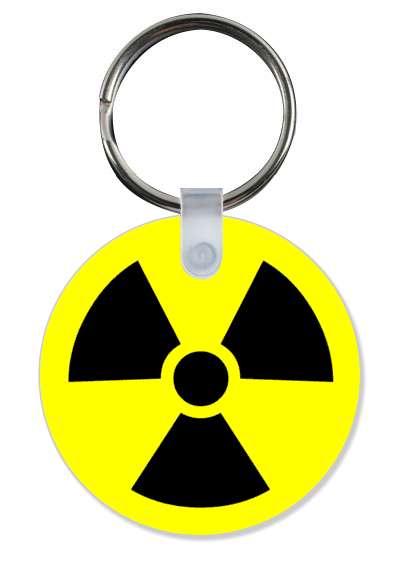 warning radioactive yellow symbol stickers, magnet