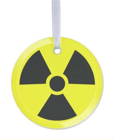 warning symbol yellow radioactive danger stickers, magnet